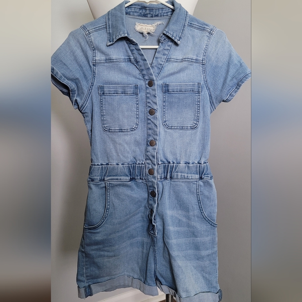 Women's Light Blue Denim Romper